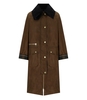 BARBOUR TOWNFIELD WAX BRAUNE LANGE JACKE