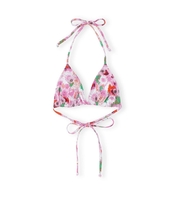 BIKINI TOP A FIORI ROSA GANNI