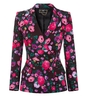 BLAZER DOPPIOPETTO NERO A FIORI ELISABETTA FRANCHI