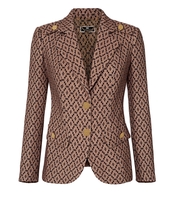 BLAZER MONOPETTO MONOGRAM TORTORA ELISABETTA FRANCHI