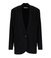 BLAZER OVERSIZE IN MAGLIA NERO TWINSET