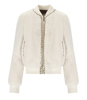 BLUGIRL CREME BOMBERJACKE AUS KUNSTPELZ