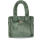 BLUGIRL GRÜNE SHOPPERTASCHE AUS KUNSTPELZ