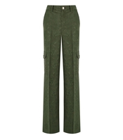 BLUGIRL MILITÄRGRÜNE JACQUARD CARGO HOSE