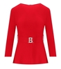 BLUGIRL ROTER PULLOVER MIT GÜRTEL