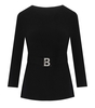 BLUGIRL SCHWARZER PULLOVER MIT GÜRTEL
