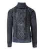 BOB BEAM BLAUER PULLOVER MIT HOHEM KRAGEN