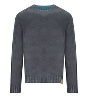 BOB BRADLEY GREY LIGHT BLUE REVERSIBLE CREWNECK SWEATER