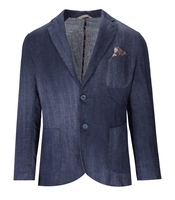 BOB SLIGHT BLAU LEINEN EINREIHIGE JACKE