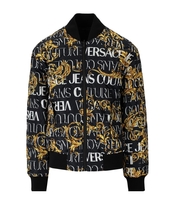 BOMBER LOGO COUTURE NERO ORO VERSACE JEANS COUTURE