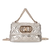 BORSA A MANO SHINY STEPHY PLATINO LA CARRIE