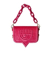 BORSA A SPALLA EYELIKE VELLUTO FUCSIA CHIARA FERRAGNI