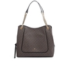 BORSA A SPALLA PIPER MONOGRAM MARRONE NERO MICHAEL KORS