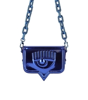 BORSA A TRACOLLA EYELIKE MIRROR PICCOLA BLU CHIARA FERRAGNI