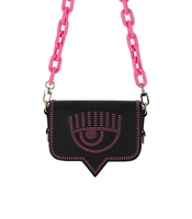 BORSA A TRACOLLA EYELIKE PICCOLA NERO ROSA CHIARA FERRAGNI