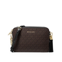 BORSA A TRACOLLA GINNY MARRONE NERO MICHAEL KORS
