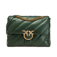 BORSA A TRACOLLA LOVE BIG PUFF MAXI QUILT VERDE SCURO PINKO
