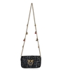 BORSA A TRACOLLA LOVE POCKET CHEVRON BLU NAVY PINKO