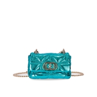 BORSA A TRACOLLA SHINY MINI TURCHESE LA CARRIE