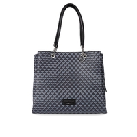 BORSA SHOPPING CHARM MONOGRAM BLU NAVY EMPORIO ARMANI