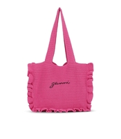 BORSA SHOPPING CROCHET ROSA GANNI