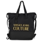 BORSA SHOPPING LOGO COUTURE NERO ORO VERSACE JEANS COUTURE