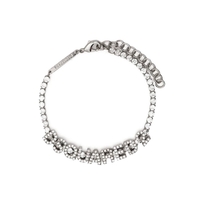 BRACCIALE LOGO STRASS ARGENTO DSQUARED2