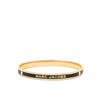 BRACCIALE THE MEDALLION SCALLOPED NERO ORO MARC JACOBS