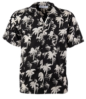 CAMICIA A MANICA CORTA DIGITAL NERA PALME DEPARTMENT 5