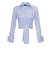 CAMICIA CROP CON FUSCIACCA AZZURRA ELISABETTA FRANCHI