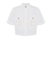CAMICIA CROP CON LOGO BIANCA ELISABETTA FRANCHI