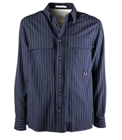 CAMICIA GESSATA BLU BIANCO PAOLO PECORA