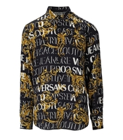 CAMICIA LOGO COUTURE NERA VERSACE JEANS COUTURE