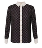 CAMICIA MICRO BORCHIE NERO BURRO ELISABETTA FRANCHI