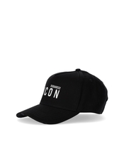 CAPPELLO DA BASEBALL BE ICON NERO CON LOGO DSQUARED2