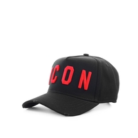 CAPPELLO DA BASEBALL BE ICON NERO ROSSO DSQUARED2