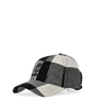 CAPPELLO DA BASEBALL CHECK BIANCO NERO WOOLRICH