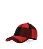 CAPPELLO DA BASEBALL CHECK ROSSO NERO WOOLRICH
