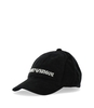 CAPPELLO DA BASEBALL NERO CON LOGO BIANCO EMPORIO ARMANI