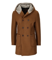 CAPPOTTO CON CAPPUCCIO KIN TABACCO BOB