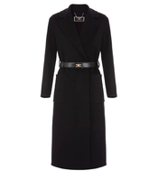 CAPPOTTO CON CINTURA NERO ELISABETTA FRANCHI