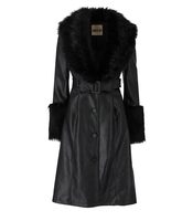 CAPPOTTO CON CINTURA PENELOPE NERO ANIYE BY