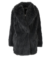 CAPPOTTO IN ECOPELLICCIA GRIGIO ANTRACITE WEILI ZHENG