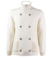 CARDIGAN DOPPIOPETTO LANA AVORIO H953