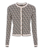 CARDIGAN IN MAGLIA BURRO NERO ELISABETTA FRANCHI