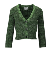 CARDIGAN IN MAGLIA VERDE GANNI