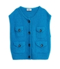 CARDIGAN SMANICATO CHINTZ AZZURRO ESSENTIEL ANTWERP