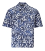 C.P. COMPANY BLAUES HEMD MIT BLUMEN