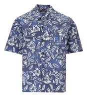 C.P. COMPANY BLAUES HEMD MIT BLUMEN
