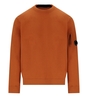 C.P. COMPANY DIAGONAL RAISED FLEECE BOMBAY BROWN SWEATSHIRT